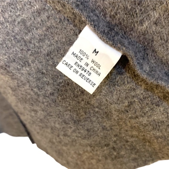 100% wool Marisa Christina charcoal gray ruffled tie wrap vest size medium - Picture 8 of 8